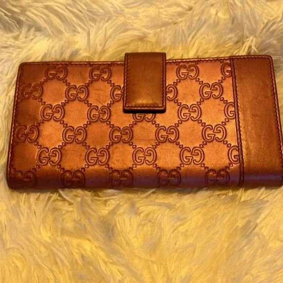 Gucci Ophidia Pink Leather Wallet